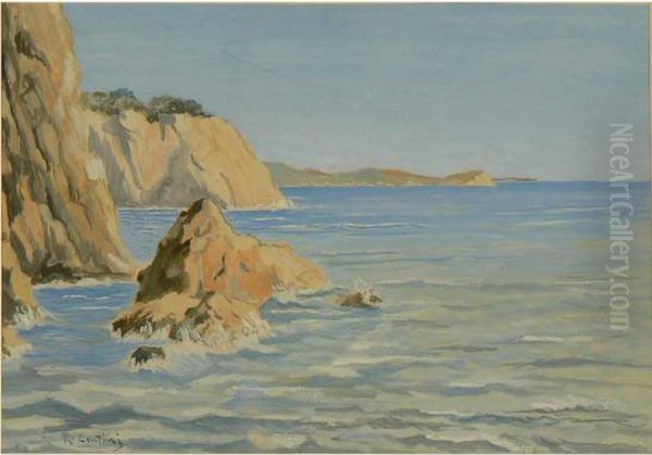 Costa Siciliana Oil Painting by Rocco Lentini