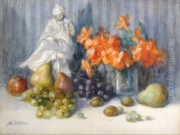 Nature Morte. Oil Painting by Jules Lentrein