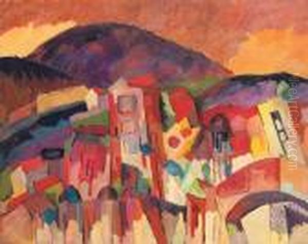 Kislovodsk Oil Painting by Aristarkh Vasilievic Lentulov