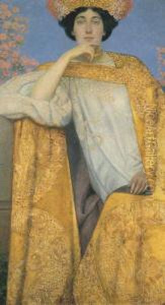 The Golden Cloak Oil Painting by Maximilian, Max Lenz