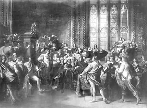 Charles I 1600-49 attempting to arrest five Members of Parliament Oil Painting by John Singleton Copley