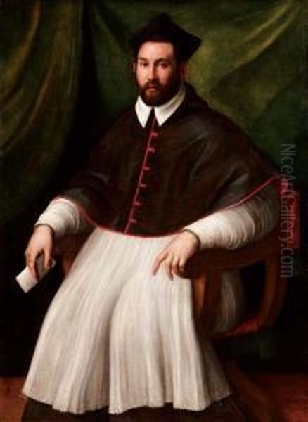 Ritratto Di Cardinale Oil Painting by Ottavio Leoni