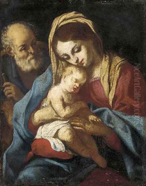 The Holy Family 2 Oil Painting by Correggio, (Antonio Allegri)