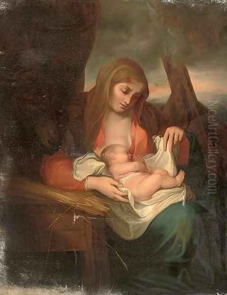 The Madonna and Child Oil Painting by Correggio, (Antonio Allegri)