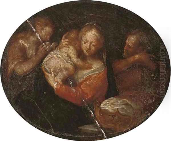 The Holy Family Oil Painting by Correggio, (Antonio Allegri)