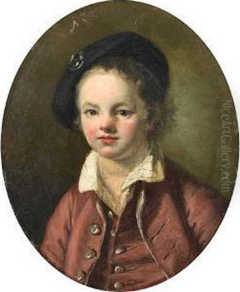 Portrait Of A Young Boy Oil Painting by Francois-Bernard Lepicie