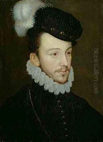 Portrait of Henri III King of France before his accession Oil Painting by Jean de Court