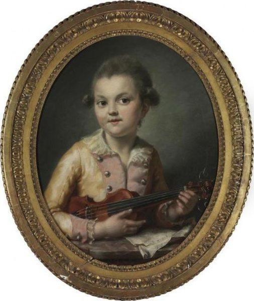 Portrait Of Francois-constance Guerin As A Boy Oil Painting by Francois-Bernard Lepicie