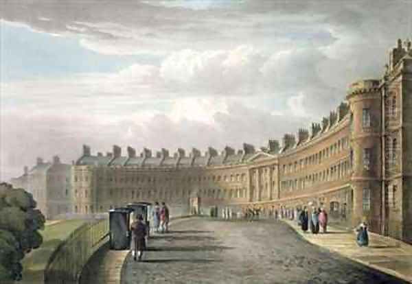 Lansdown Crescent Bath Oil Painting by David Cox