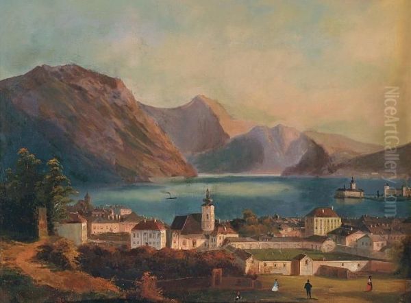 Gmunden Am Traunsee Oil Painting by Ferdinand Lepie