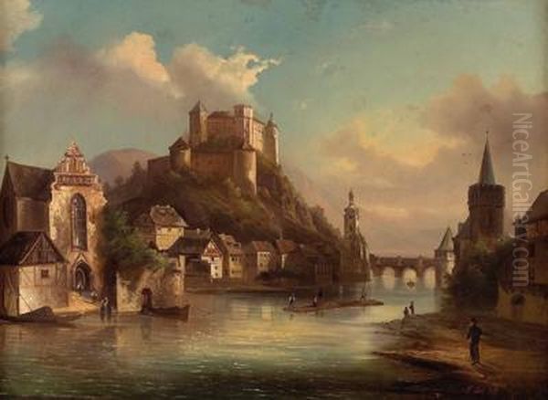 Blick Auf Pressburg Oil Painting by Ferdinand Lepie