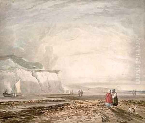 A Seaside View Oil Painting by David Cox