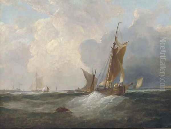 Congestion at the harbour mouth Oil Painting by Frederick Calvert