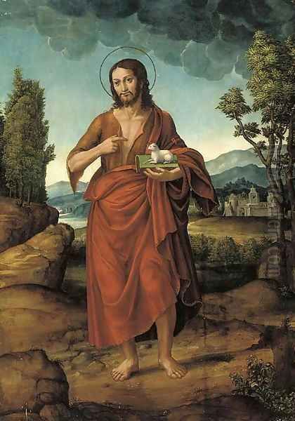 Christ the Redeemer Oil Painting by Giovanni Battista Cima da Conegliano