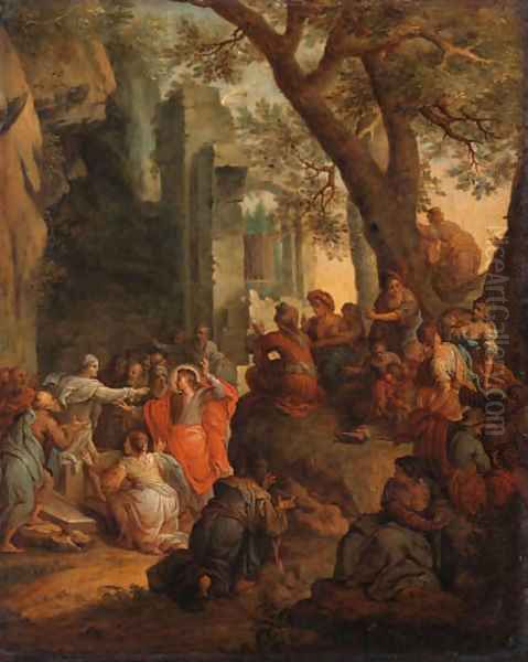 Christ healing the Sick Oil Painting by Henri Cantelbeeck