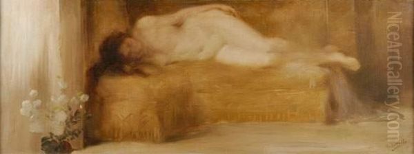 Odalisque Oil Painting by Henri Lerolle