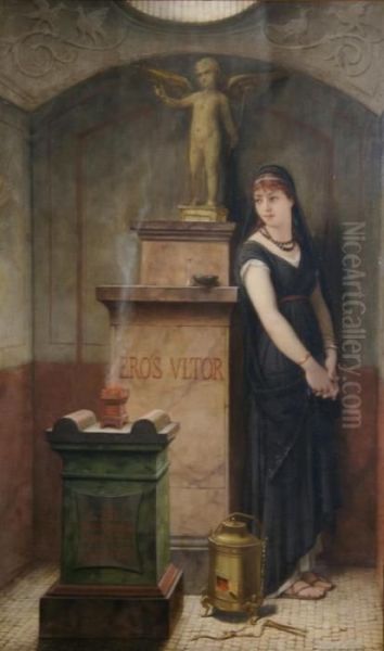 Eros Vltor Oil Painting by Louis Hector Leroux