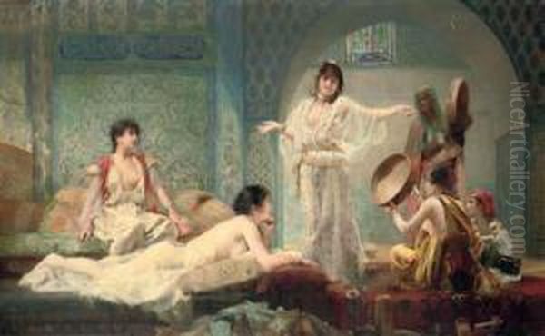 In The Harem Oil Painting by Paul Alexandre Alfr. Leroy