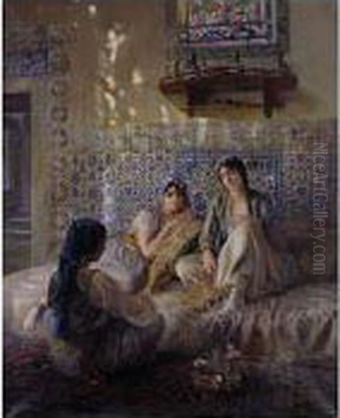 In The Harem Oil Painting by Paul Alexandre Alfr. Leroy