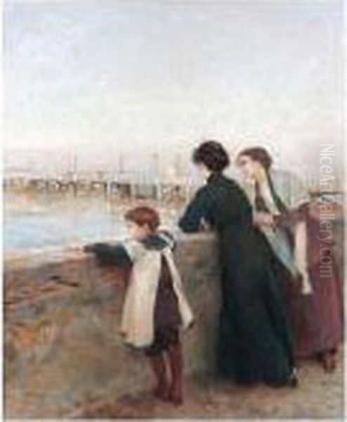 Pres De La Mer Oil Painting by Paul Alexandre Alfr. Leroy