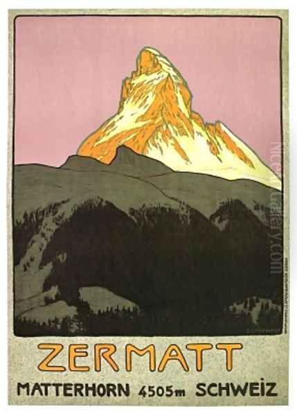 Zermatt Oil Painting by Emil Cardinaux