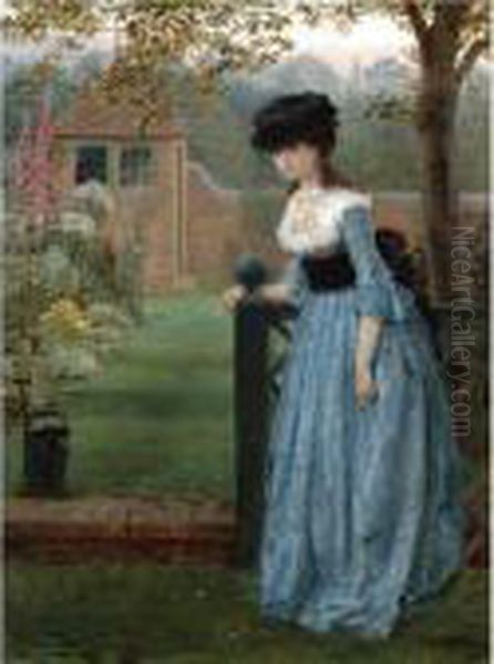 Clarissa Oil Painting by George Dunlop, R.A., Leslie