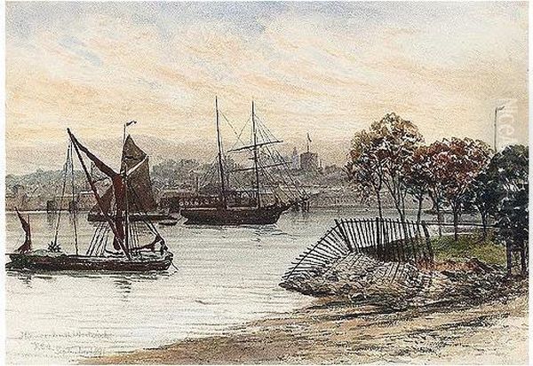 North Woolwich Oil Painting by Francis Seymour Leslie