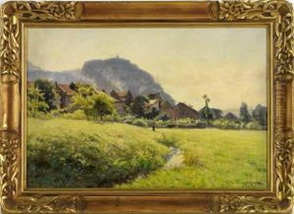 Entree De Village En Jura Oil Painting by Theodore Lespinasse