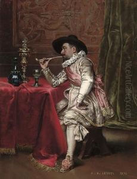 The Connoisseur Oil Painting by Adolphe-Alexandre Lesrel