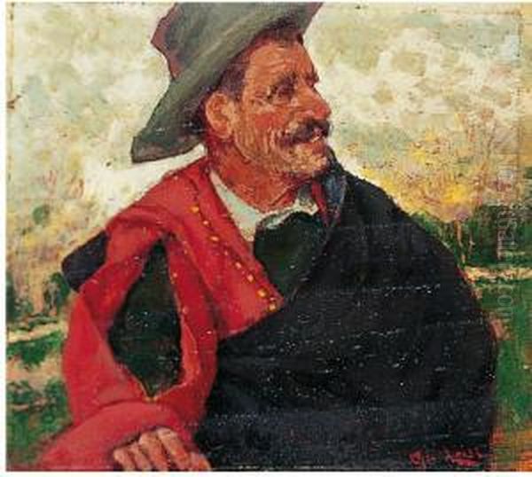 Figura Nel Paesaggio Oil Painting by Jean, Giovanni Lessi