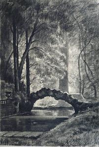 Le Pont Du Parc Oil Painting by Ernest Louis Lessieux