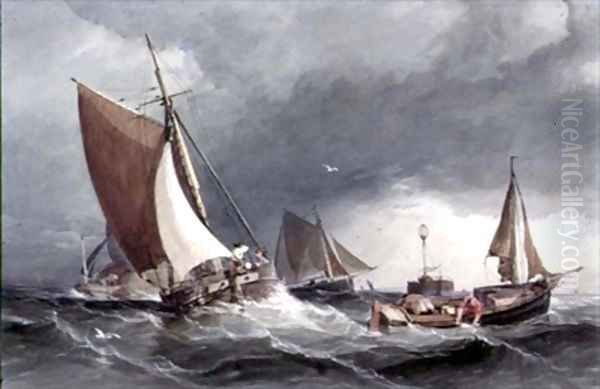 At the Nore Oil Painting by George the Elder Chambers