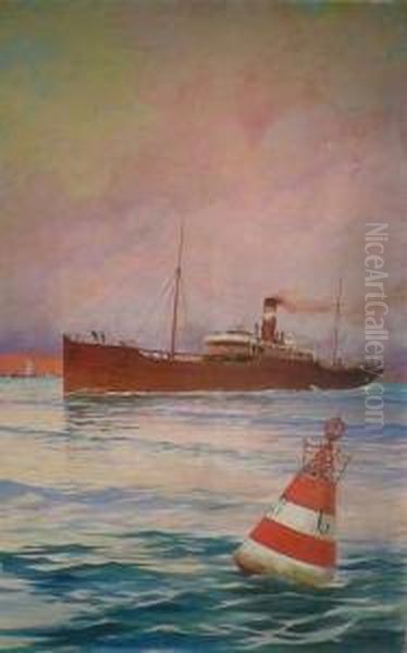  Marine  Oil Painting by Ernest Louis Lessieux