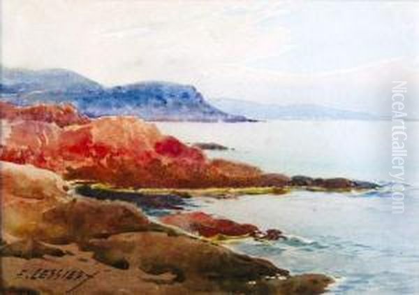 Bord De Mer Oil Painting by Ernest Louis Lessieux