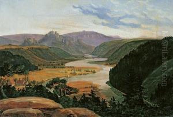 Eifellandschaft Oil Painting by Carl Friedrich Lessing