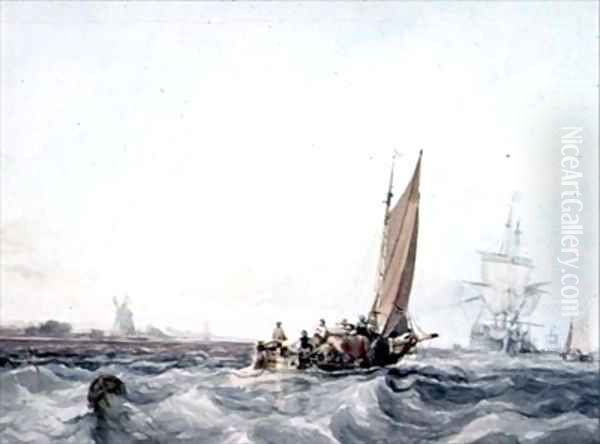 Seascape Oil Painting by George the Elder Chambers