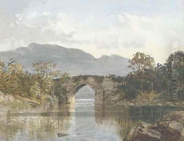 Brickeen Bridge, Killarney Oil Painting by Joseph Carey Carey