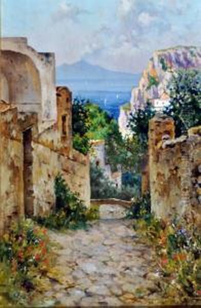 Capri Oil Painting by Antonino Leto