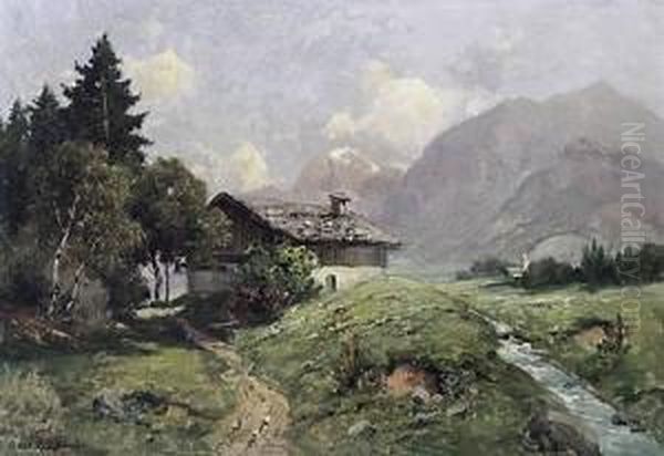 Ortsbez Oil Painting by Oskar Leu