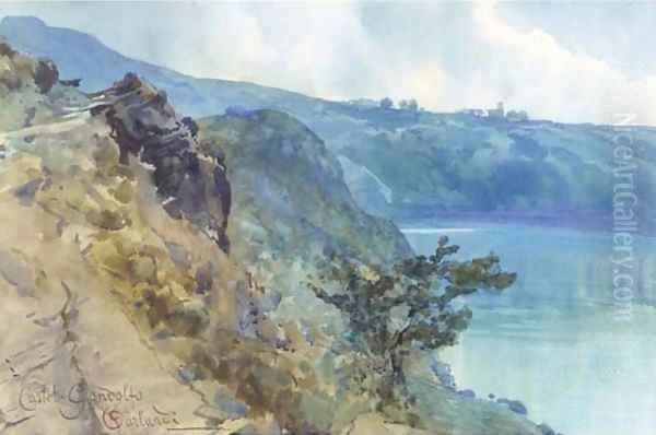 Castel Gandolfo Oil Painting by Onorato Carlandi