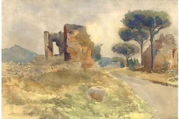 The Appian Way Oil Painting by Onorato Carlandi