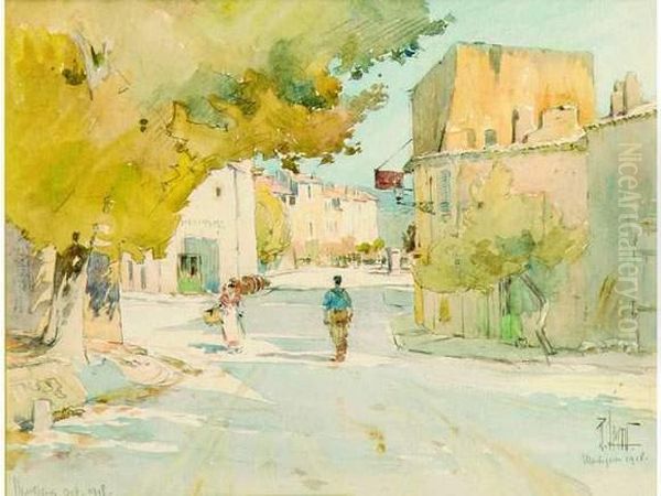 Martigues Oil Painting by Rene Leverd