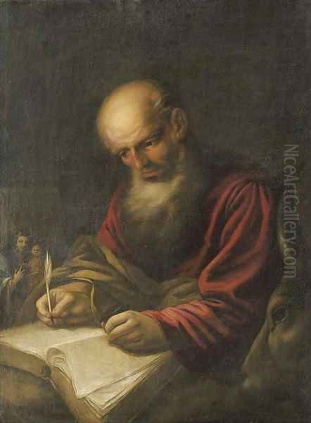 Saint Luke Oil Painting by School Of Cordoba