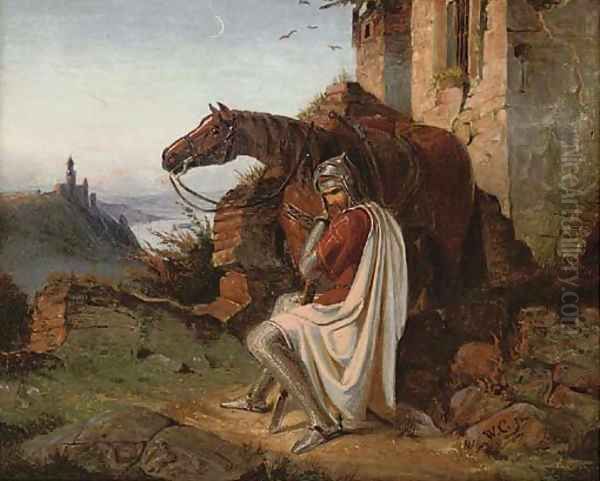 The resting crusader Oil Painting by Wilhelm Camphuisen