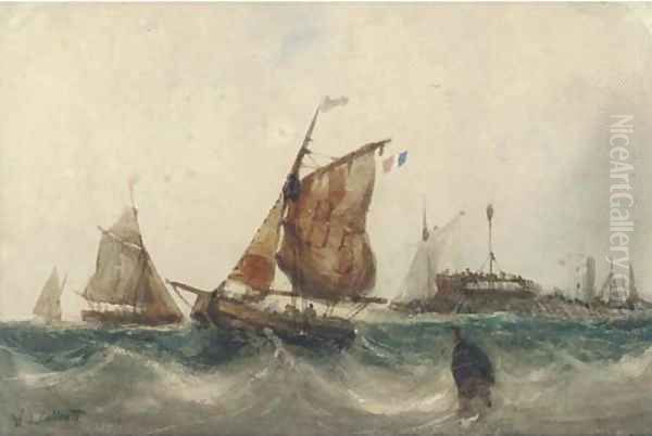 Rouge Fort Quay, Calais Oil Painting by William James Callcott