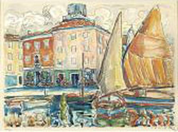 Muggia Oil Painting by Adolfo Levier