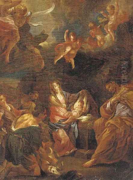 The Adoration of the Shepherds Oil Painting by Bernardino Cavallino