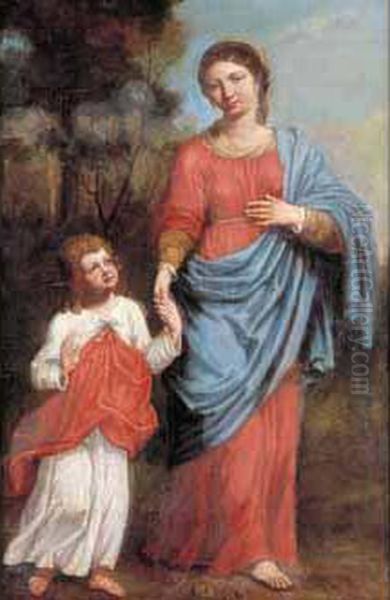 La Vierge Et L'enfant Jesus Oil Painting by Renaud Levieux