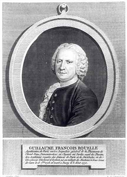 Guillaume Francois Rouelle 1703-70 Oil Painting by V. Chevallier