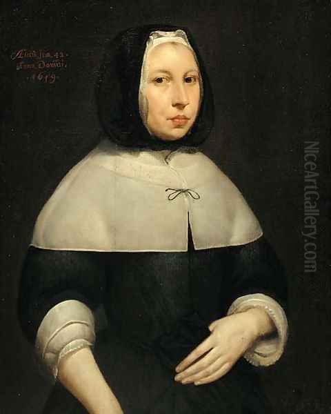 Portrait of a lady 2 Oil Painting by Cornelius Janssens Van Ceulen